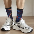 thumbnail image 6 of KLL Neon City Map Print Cool Socks Men's Women's Crew Socks Funny Crazy Novelty Stockings, 6 of 6