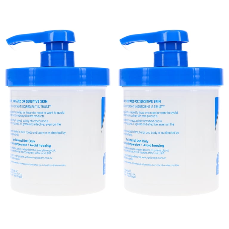 Vanicream, Moisturizing Skin Cream, 16 oz, Pump Dispenser 2 Pack