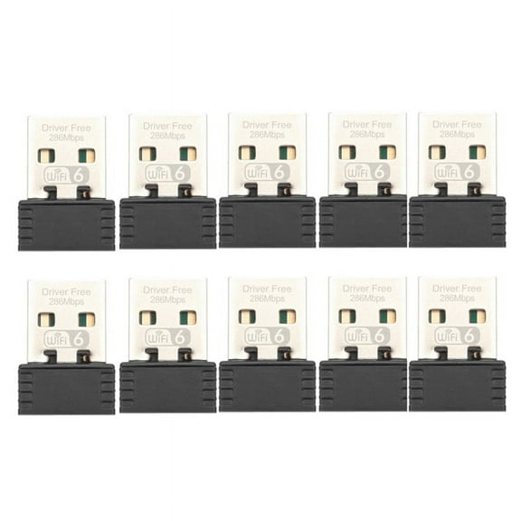 10PCS USB WiFi Adapter Wireless Network Lan Card 2.4Ghz Free Driver WiFi6 Receiver 802.11ax for PC Laptop Win 7 8 10 11