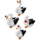 thumbnail image 4 of Glass Swan Figurine Decorative Ornaments for Home Desk 4 Piec, 4 of 4