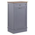thumbnail image 5 of Kigoty Trash Cabinet, 10 Gallon Tilt Out Wood Trash Canbinet Garbage Hamper Pet Proof for Kitchen, ray, 5 of 9