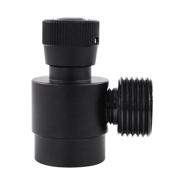 2X Adaptador de Recarga de Cilindro de CO2, Regulador de Cilindro de Gas de FabricacióN Propia M10X1 A Adaptador W21.8-14 para ArgóN, CO2, Gas Mixto, Negro