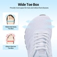 thumbnail image 3 of Treecher Wide Toe Box Shoes Women Arch Support Walking Shoes for Plantar Fasciitis Orthotic Tennis Sneakers White Size 9.5, 3 of 7