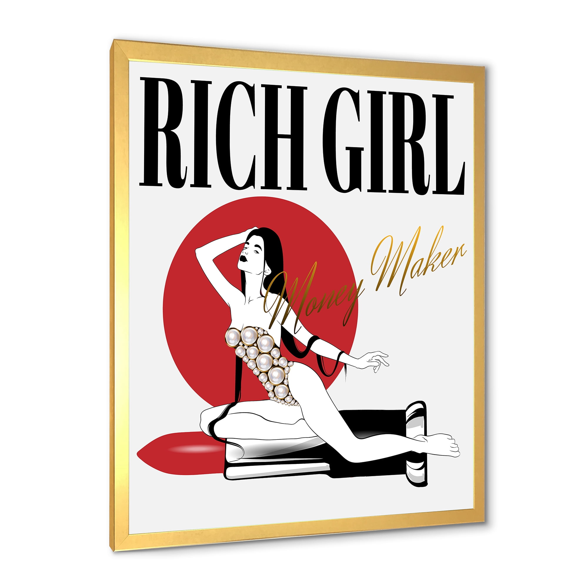 Designart 'Woman In Swimsuit With Pomade' Vintage Framed Art Print