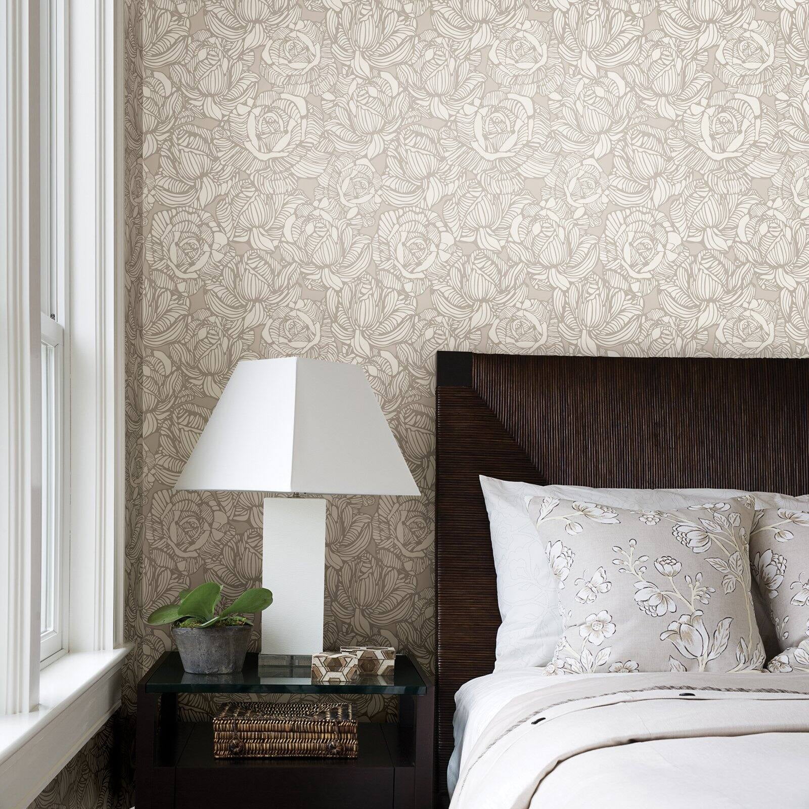 Beacon House Calista Pink Modern Rose Wallpaper