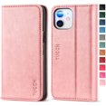 thumbnail image 1 of iPhone 12 Pro Wallet Case, iPhone 12 PU Leather Case with Stand Function Card Slots TPU Inner Shockproof Full Protection Flip Folio Cover Compatible with iPhone 12/12 Pro 5G 6.1" - Rose Gold, 1 of 8