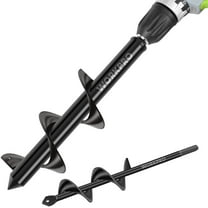 WORKPRO 2-Piece Auger Drill Bit, 1.6"x9" and 3"x12" Garden Auger Spiral Drill Bit for 3/8" Hex Drive Drill, Hole Digger
