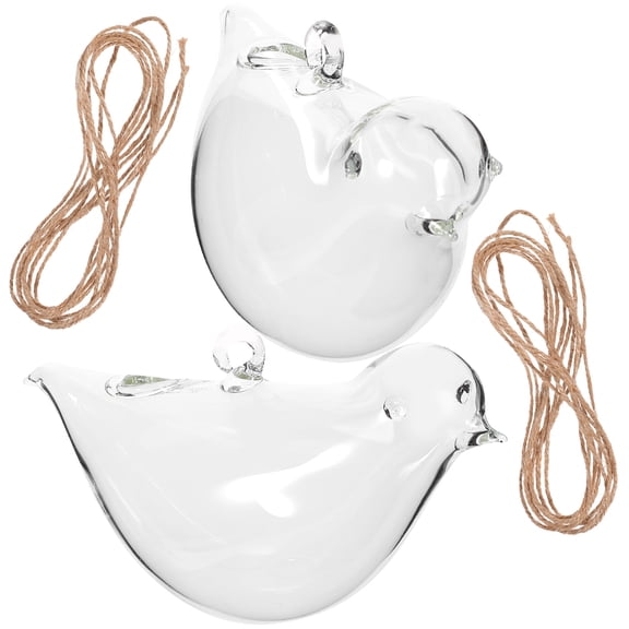 HEATSHAKING 2pcs Plant Pot Hanging Flower Pot Bird Design Planter Container