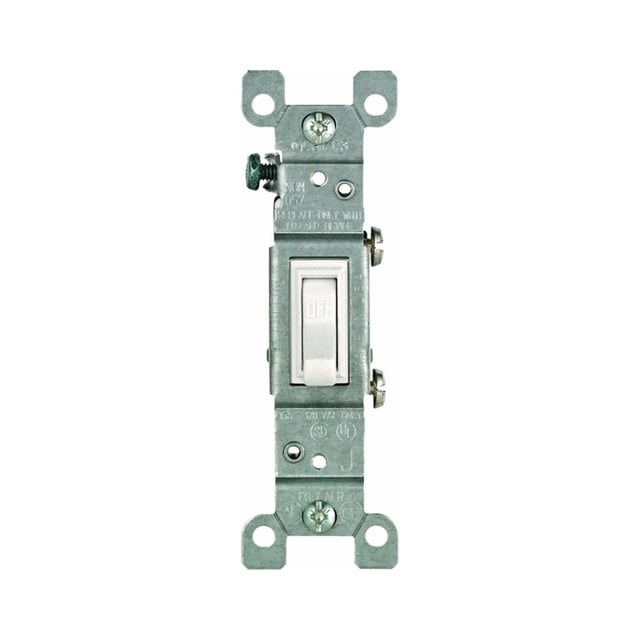 Interruptor Leviton 2651-2W, 15 amperios, 120 V, blanco