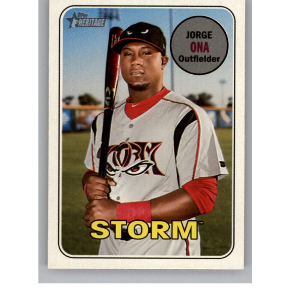 2018 Topps Heritage Minors #17 Jorge Ona Lake Elsinore Storm RC Rookie MLB Baseball Trading Card