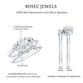 thumbnail image 5 of Rosec Jewels Certified Moissanite Wedding Ring Set of 2 - D-VS1 Quality 1 Carat Engagement Ring with Wedding Band, 18K White Gold, US 3.00, 5 of 8