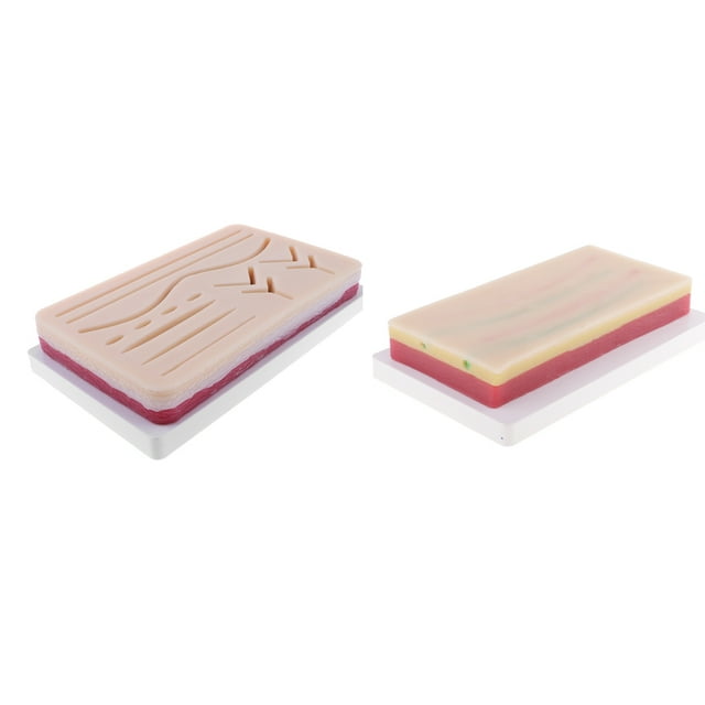 2 Juegos De Almohadillas De Suturarere Para Heridas De Piel Modelo De Suturarere Kits De Práctica Repetida