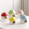 thumbnail image 4 of DAMAI Mushroom Shaped Ceramic Hamster House, Small Animal Hideout Outdoor Cartoon Multipurpose Hamster Hide Bed for Guinea Pig Hideout, 4 of 4