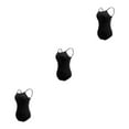 thumbnail image 4 of Minnieouse Traje de baile Leotardo de ballet Traje de baile Mano de obra Forma del cuerpo Transpirable Ropa de gimnasia profesional Negro Type1 NO1, 4 of 6
