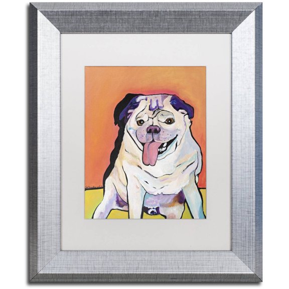 Trademark Fine Art "Conan" Canvas Art by Pat Saunders-White, White Matte, Silver Frame