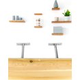 thumbnail image 5 of 4 piezas de soporte de estante de pared de madera invisible Soportes de estante flotante de 100 mm con tornillos de montaje esquí esquí Gafas de esquí, 5 of 5