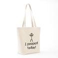thumbnail image 7 of CafePress - I Pooped Today Silly Tote Bag - Unisex Canvas Tote Bag, Beige, 1-Piece, 7 of 7