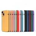 thumbnail image 2 of Original Square Liquid Silicone Phone Case For iPhone 15 14 13 11 12 Pro Max Mini X XS 7 8 Plus SE 2020 Shockproof Back Cover Red For iPhone 14 Pro, 2 of 6
