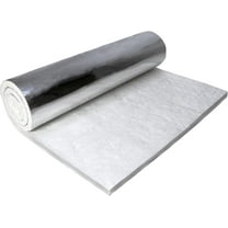 Aluminum Foil Faced Ceramic Fiber Blanket- 1/2" x 24" x 60" - 2400F - 8# - High Temperature Insulation For Furnace - Kiln - Forge - Fireplace - Pizza Oven