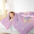 thumbnail image 4 of Homewish Gradient Colorful Butterfly Bedding Comforter Set,Flying Animal Twin Comforter Sets,Pink Loves Pattern Bedding Set For Girls Kids,Super Cozy Room Decor Reversible,2-Piece, 4 of 8