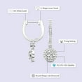 thumbnail image 2 of Diamond Dangle Earring | 6 Carat IGI Certified Round Shape Lab Grown Diamond Dangle | 14K in White Gold | Lyra Halo Lab Diamond Earrings | Prong Setting | FG-VS1-VS2 Quality | Friendly Diamonds, 2 of 6