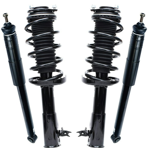 Detroit Axle - Struts Shocks for 2006-2011 Honda Civic Acura CSX Complete 2 Front Struts & Coil Springs 2 Rear Shock Absorbers 2007 2008 2009 2010 Replacement Quick Install Ready Struts Assembly