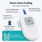 Blood Glucose Monitor Kit - 100 Test Strips and 100 Lancets for Home Use, 500 Memory, No Coding, Diabetes Testing, Blood Glucose Monitoring System