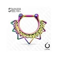 thumbnail image 2 of Septum Piercing Clicker - Heart Tribal Fan All 316L Surgical - 16ga - Sold Each, 2 of 5
