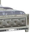 thumbnail image 4 of Benzara Reva Upholstered Faux Leather & Wood Queen Size Bed in Gray, 4 of 5