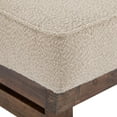 thumbnail image 6 of GDF Studio Modern Upholstered Cocktail Ottoman Bench with Boucle Cushion Top, Light Brown, 6 of 9