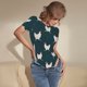 thumbnail image 3 of Balery Funny Chicken Body de cuello redondo de manga corta para mujer Tops de manga corta Tops básicos-Small, 3 of 7