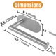 thumbnail image 4 of Portarrollos de papel higiénico autoadhesivo, portarrollos sin soporte para baño y cocina(acero cepillado), 4 of 5