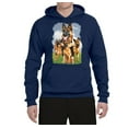 thumbnail image 2 of Wild Bobby, German Shepherd Dog Animal Pet Lover, Dog Lover, Unisex Graphic Hoodie Sweatshirt, Navy, Large, 2 of 3