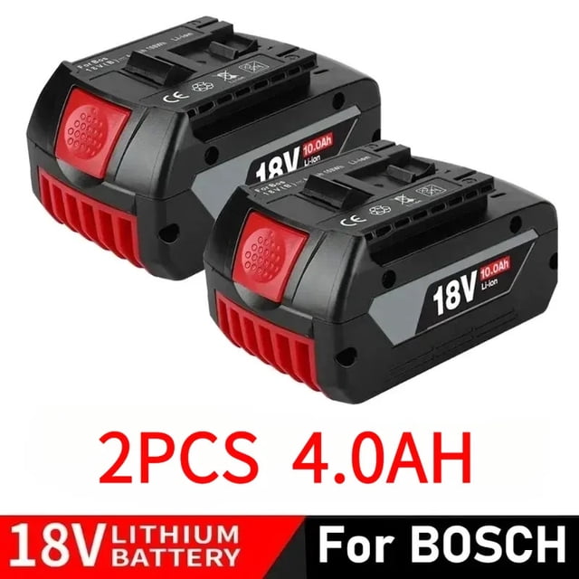 New GSR BAT618 BAT610 for Bos*ch Professional 18V 4.0AH Li-ion 2x Battery Replacement with LED
