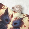 thumbnail image 2 of Naloa Romantic Rose Animal Couple Dog Blanket, 3 Sizes Cat Blanket for Indoor Cats Large Medium Small Dog Gifts-Small, 2 of 8