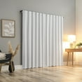 thumbnail image 2 of Sun Zero Aria 2-Piece 2-Pack Magnetic Closure Theater Grade 100% Blackout Back Tab Curtain Panel Pair, 52"X84", White, 2 of 10