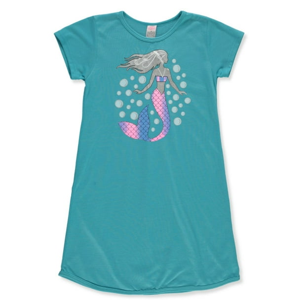 Real Love Girls' Nightgown turquoise, 14 (Big Girls)