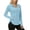 Blue, variant on Women's Quick Dry Sun Protection Hoodie Jacket Trendy Curved Hem Slim Fit Skin Shell Outdoor Full Zip Sun Shirt