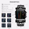 thumbnail image 4 of Cool Colorful Men's Black Digital Wrist Watch Binary Style Women's Watch, 4 of 8