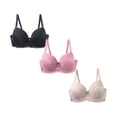 thumbnail image 2 of Lixiuxyad Soft Wireless Comfort Bra For Seamless Support Everyday Wear Lightweight Breathable T Shirt Bra,Bras for Women Pink 90D, 2 of 3