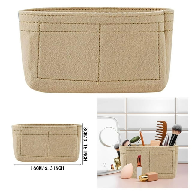 Home Textile Storage Organizer for Small Tote Bag - Inner Pocket Insert for Shy Bag Storage & Finishing Fits Mini Size Durable Drawstring Portable Home Organization