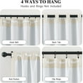thumbnail image 4 of ZXNYH Thick Linen Curtains for Bedroom, Pinch Pleated Blackout Window Drapes Privacy Protect Sun Shades for Living Room Dining Baby Nursery, Linen, Wide 52 x Long 108 inch, 2 Panels, 4 of 7
