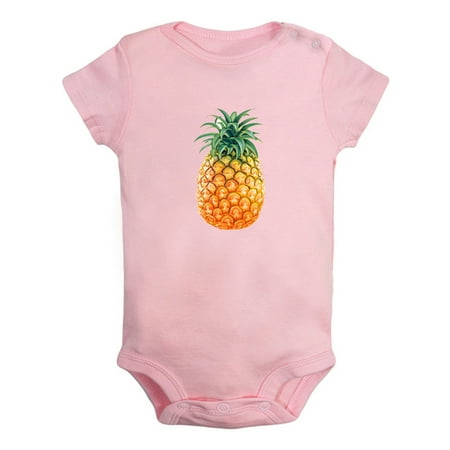 

Fruit Pineapple Image Print Rompers For Babies Newborn Baby Unisex Bodysuits Infant Jumpsuits Toddler 0-24 Months Kids One-Piece Oufits (Pink 18-24 Months)