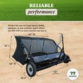 thumbnail image 4 of Yard Tuff 42 Inch Quick Assembly Tow Style Lawn Yard Debris Sweeper, 4 of 12
