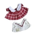 thumbnail image 3 of Ropa de muñeca de peluche de 20 cm, linda, accesorios para fotos, accesorios para muñecas de peluche, vestido de muñeca y suéter, chaleco, disfraces, rojo, 3 of 7