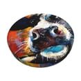 thumbnail image 1 of Easygdp Cow Print Easy To Install Bar Stool Covers&Stool Covers Round&Elastic Stool Cover, Barstool Covers,Washable&Bottom With Elastic Edge-13 inch, 1 of 7