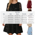 thumbnail image 4 of TaTaai Women's Glitter Long Sleeve A-Line Dress with Sparkly Finish, Flattering Silhouette, and Party Ready Style Gift, 4 of 6