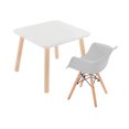 thumbnail image 1 of Mesa cuadrada con silla Eames con descansabrazos infantil  (Gris), 1 of 1
