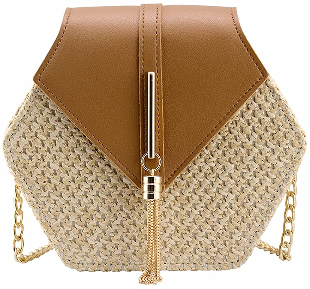 Soft Woven Texture Crossbody Clutch Tassel Handbag Shoulder Bag Purse 