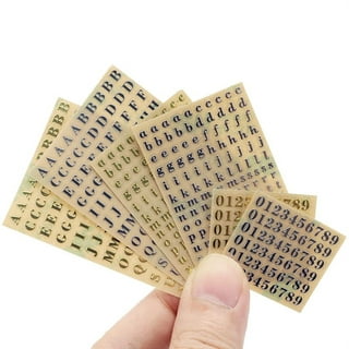 Simplicity Solid Stick Gold Script Alphabet Paper Stickers, 71 Piece 